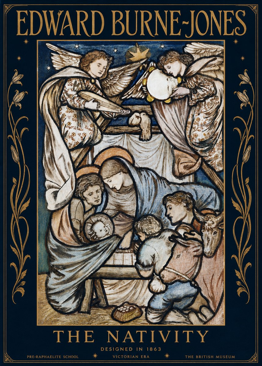 Edward Burne-Jones The Nativity No3 - Affiche
