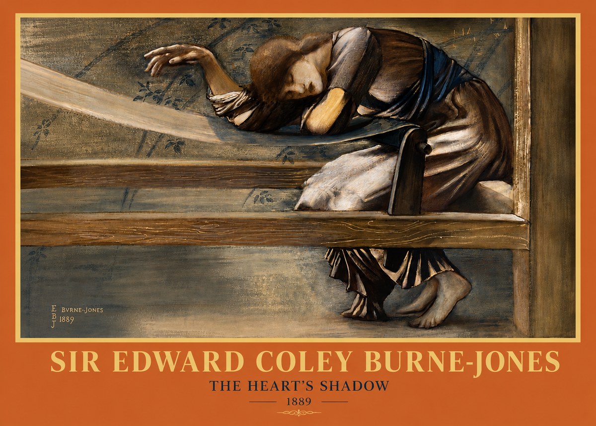 Edward Burne-Jones The Heart's Shadow No3 - Affiche