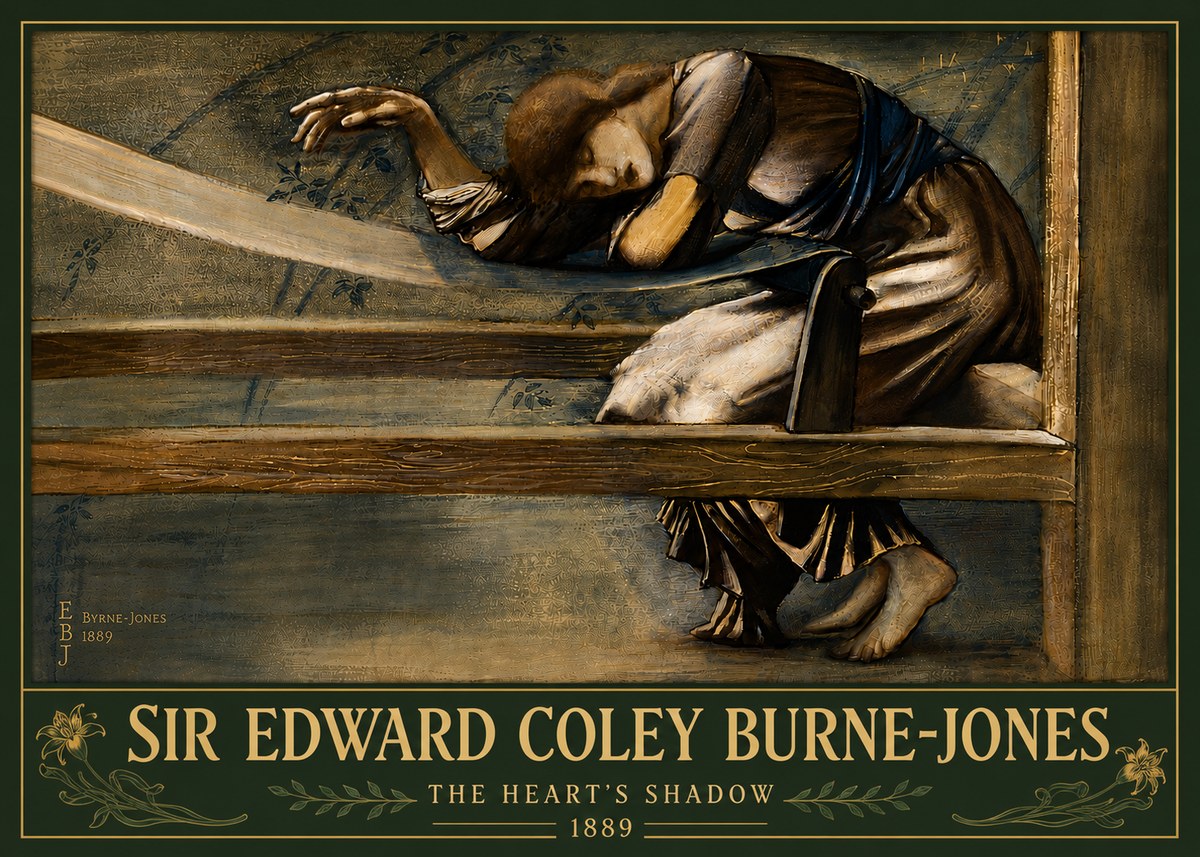Edward Burne-Jones The Heart's Shadow No6 - Affiche