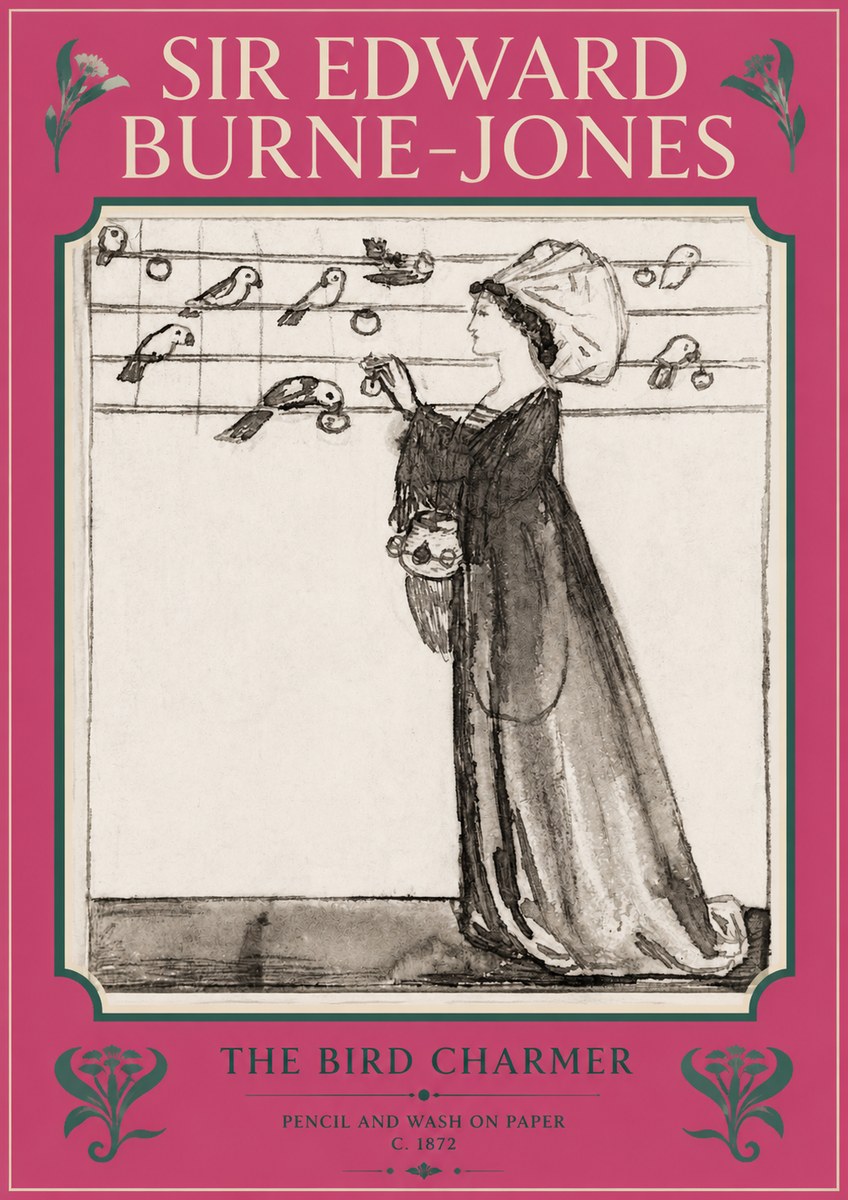 Edward Burne-Jones The Bird Charmer No2 - Affiche