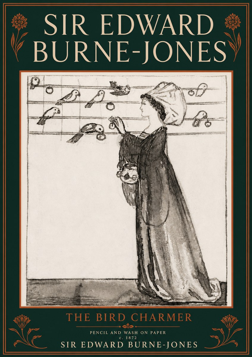 Edward Burne-Jones The Bird Charmer No3 - Affiche