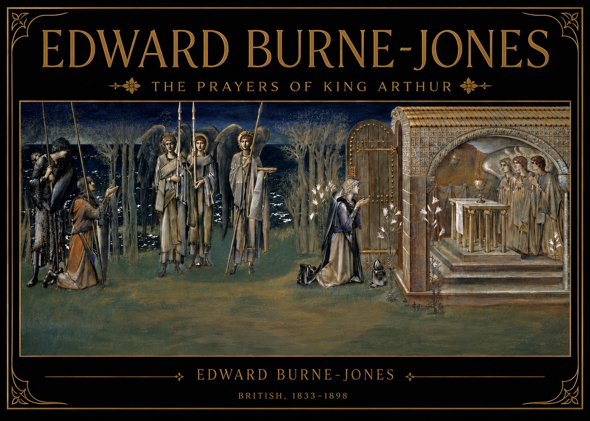 Edward Burne-Jones The Prayers of King Arthur No3 - Affiche