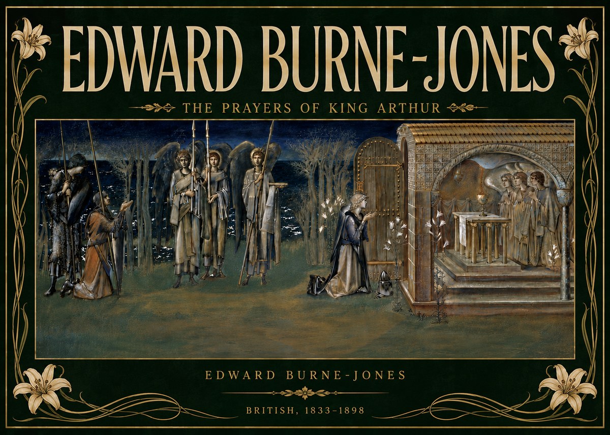Edward Burne-Jones The Prayers of King Arthur No6 - Affiche