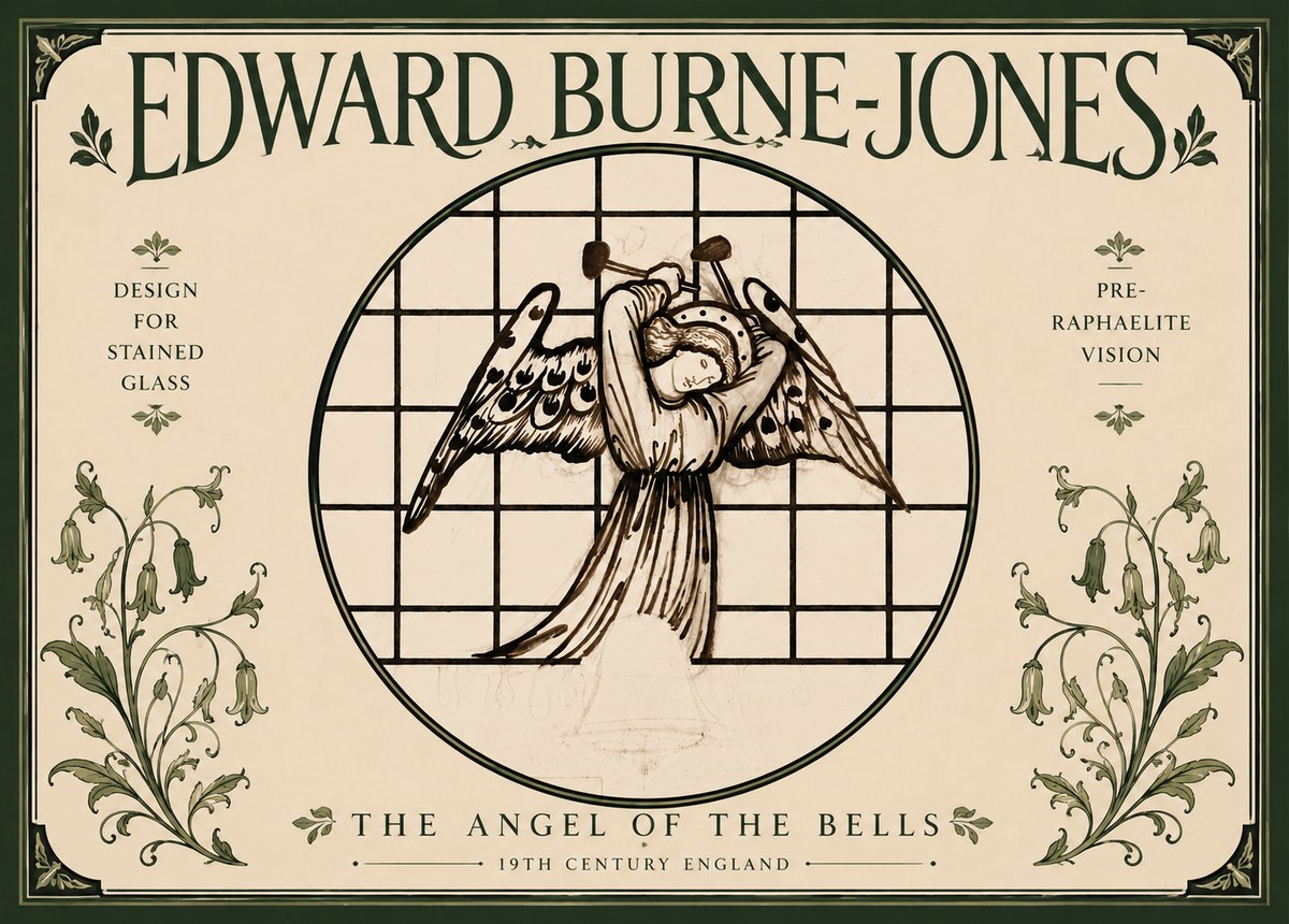 Edward Burne-Jones The Angel of the Bells No5 - Affiche