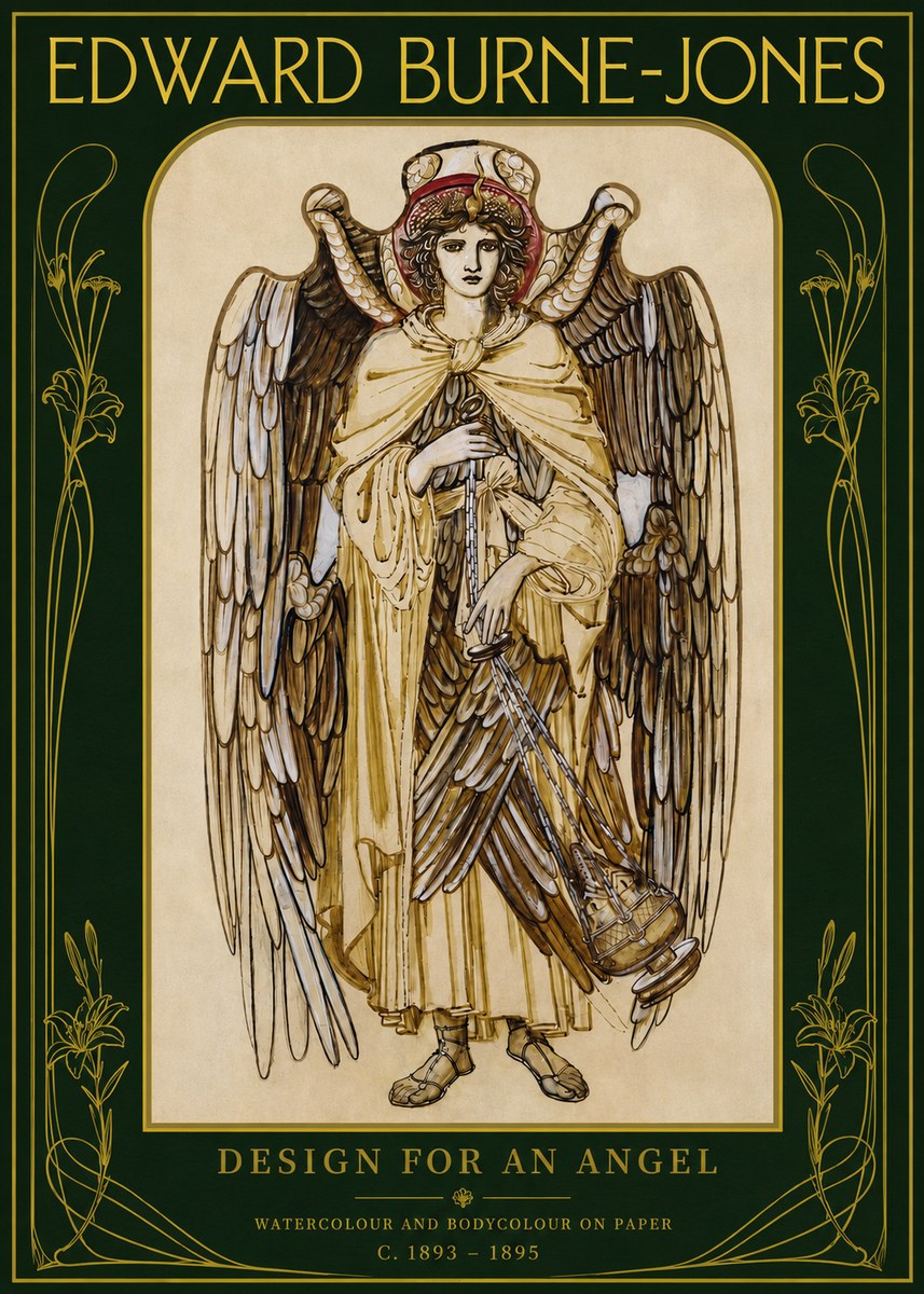 Edward Burne-Jones Design for an Angel No2 - Affiche