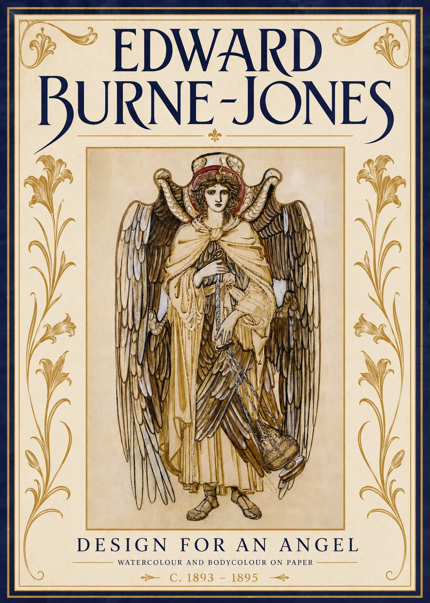 Edward Burne-Jones Design for an Angel No6 - Affiche