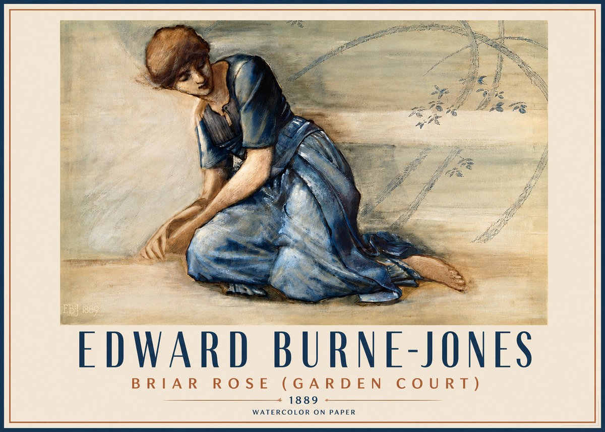 Edward Burne-Jones Briar Rose (Garden Court) No4 - Affiche