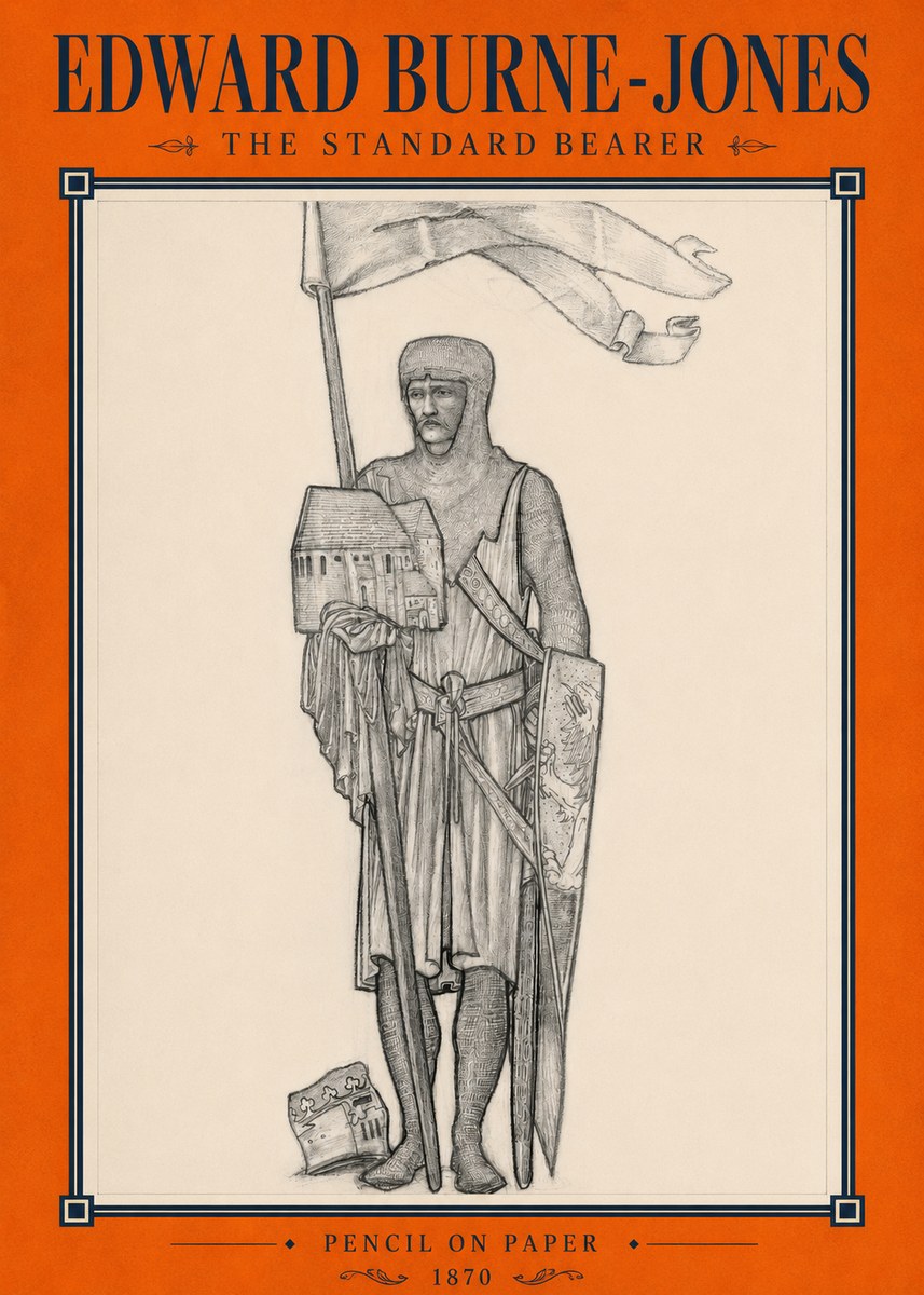 Edward Burne-Jones The Standard Bearer No2 - Affiche