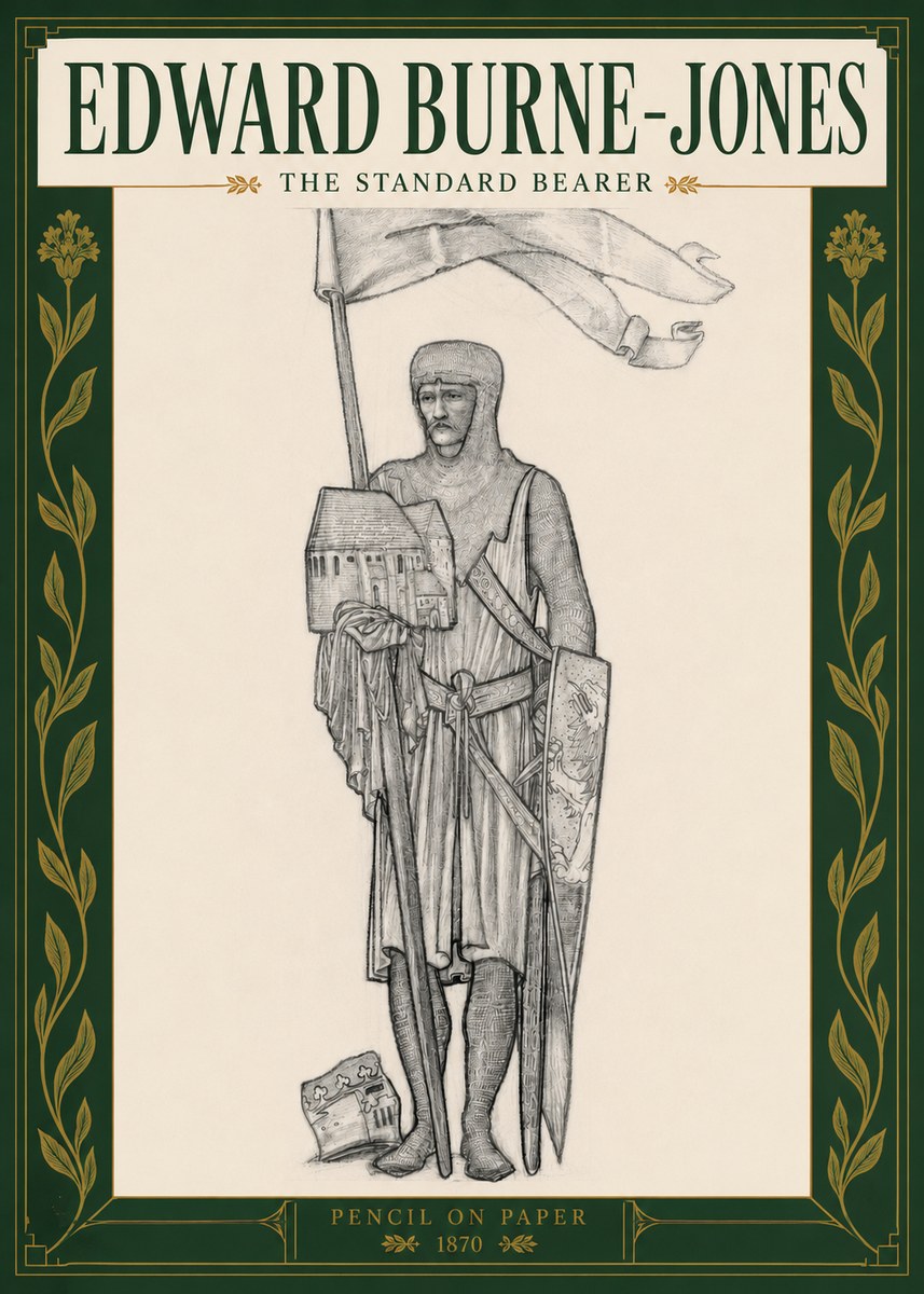 Edward Burne-Jones The Standard Bearer No3 - Affiche