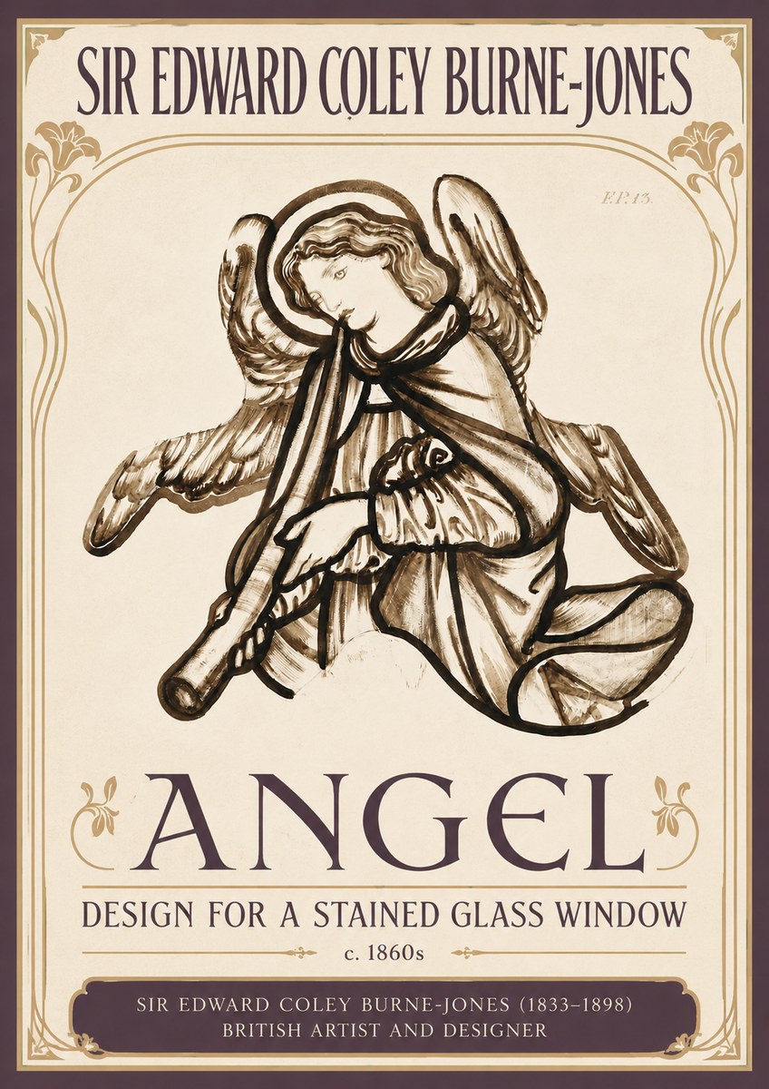 Edward Burne-Jones Angel No4 - Affiche