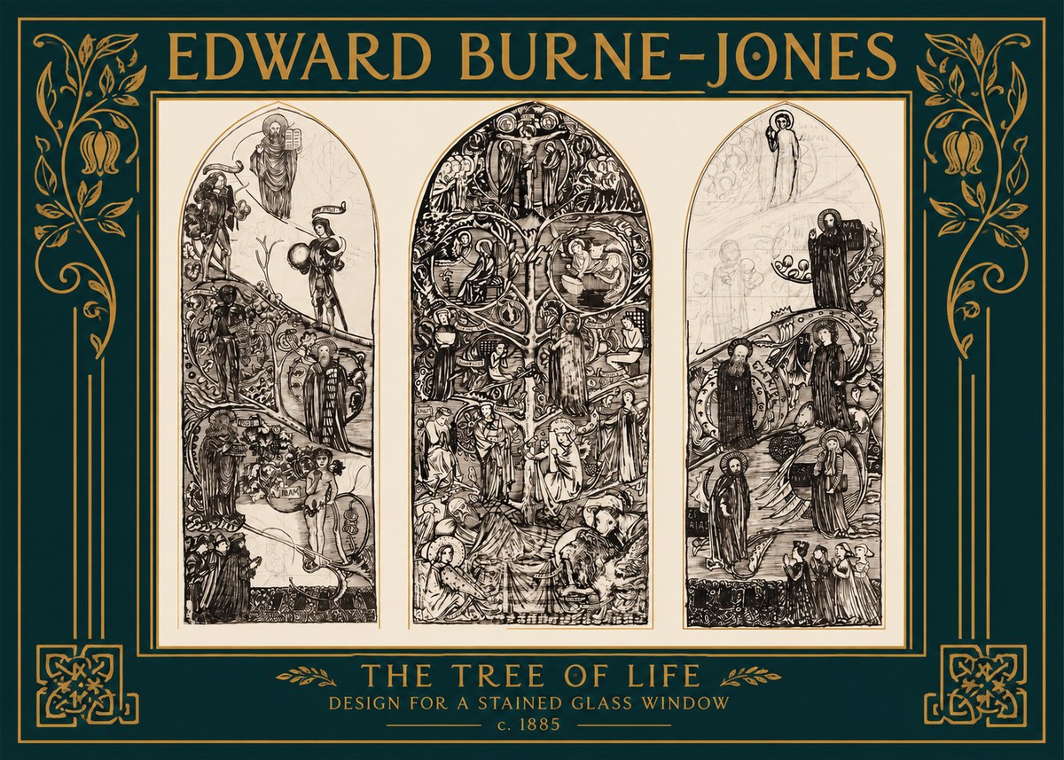 Edward Burne-Jones The Tree of Life No2 - Affiche