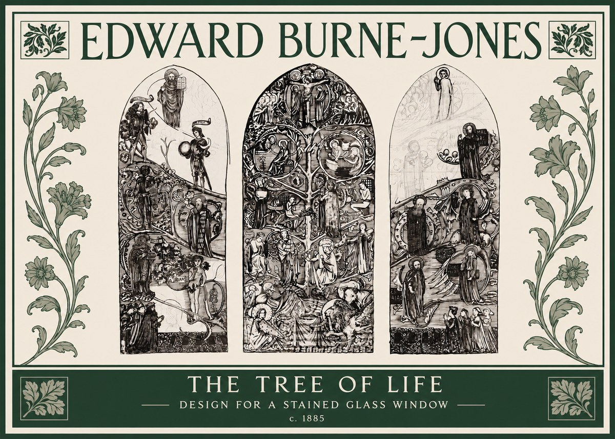 Edward Burne-Jones The Tree of Life No3 - Affiche
