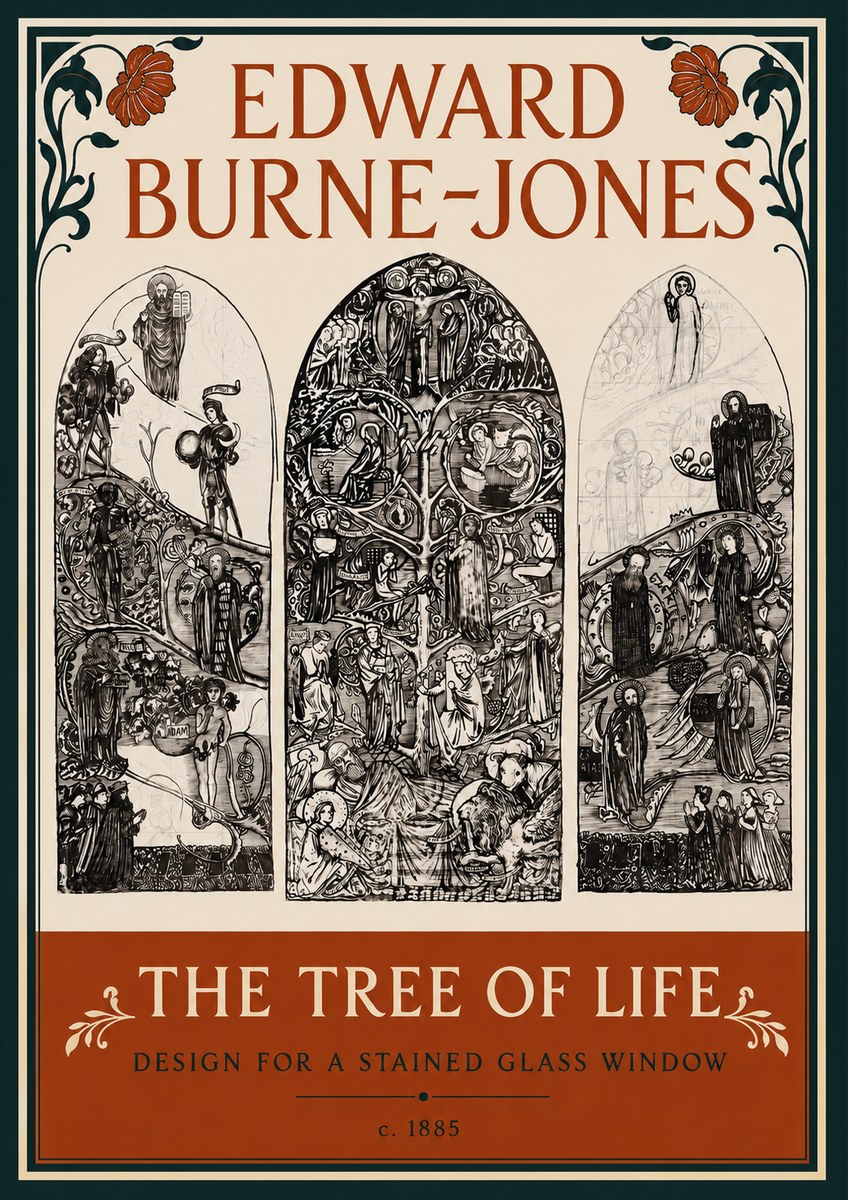 Edward Burne-Jones The Tree of Life No4 - Affiche