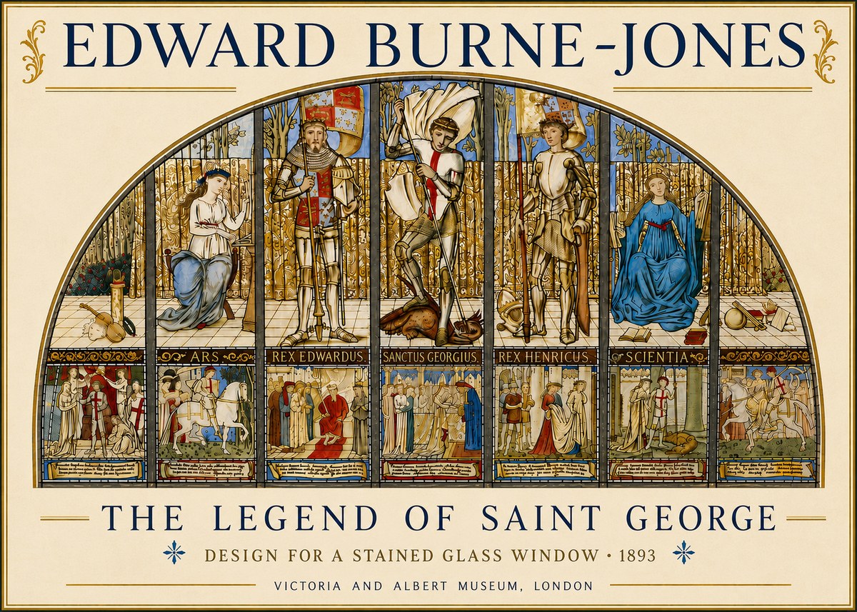 Edward Burne-Jones The Legend of Saint George No6 - Affiche