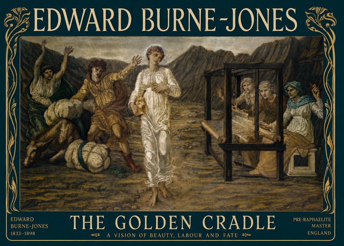Edward Burne-Jones The Golden Cradle No4 - Affiche