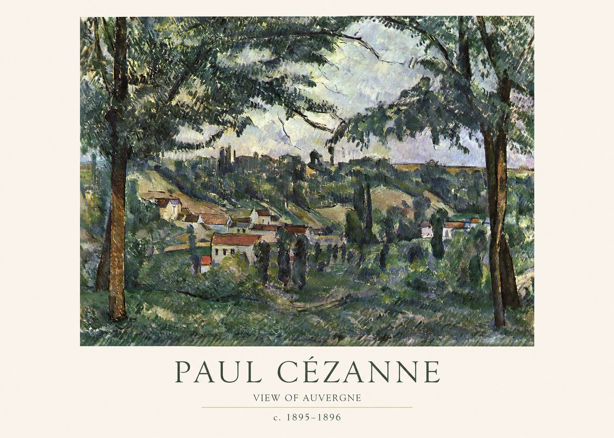 Paul Cézanne View of Auvergne No1 - Affiche