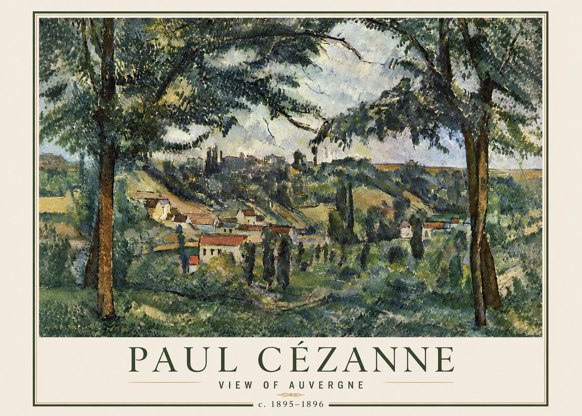 Paul Cézanne View of Auvergne No6 - Affiche