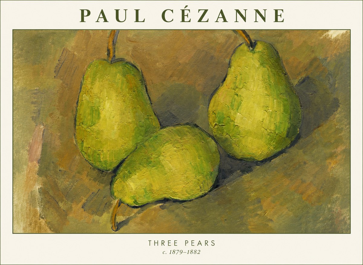 Paul Cézanne Three Pears No1 - Affiche