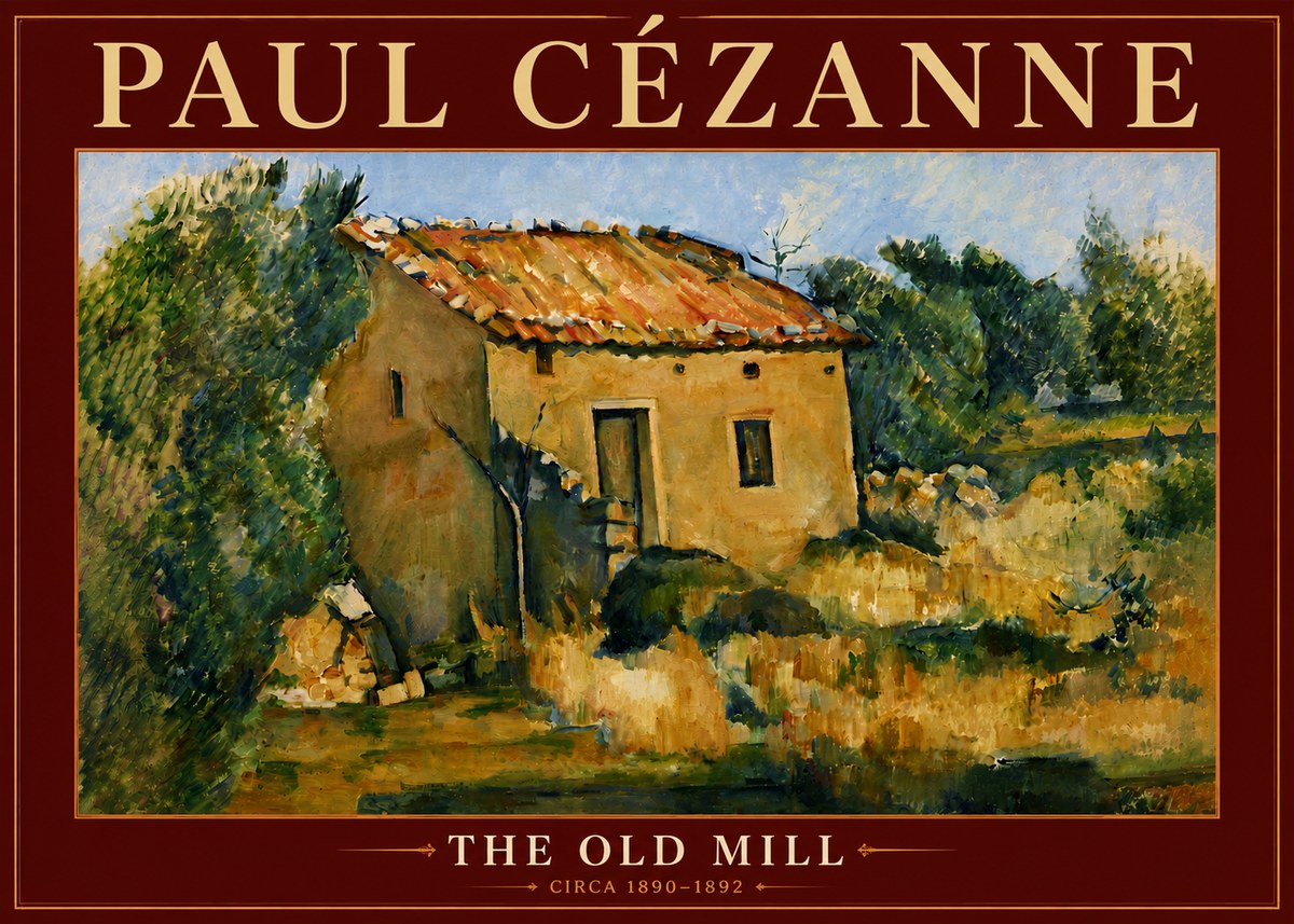 Paul Cézanne The Old Mill No5 - Affiche