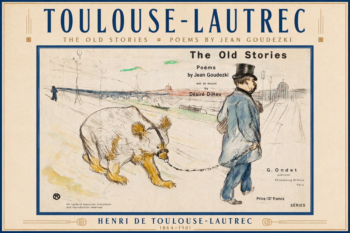 Toulouse-Lautrec Les Vieilles Histoires II No6 - Affiche