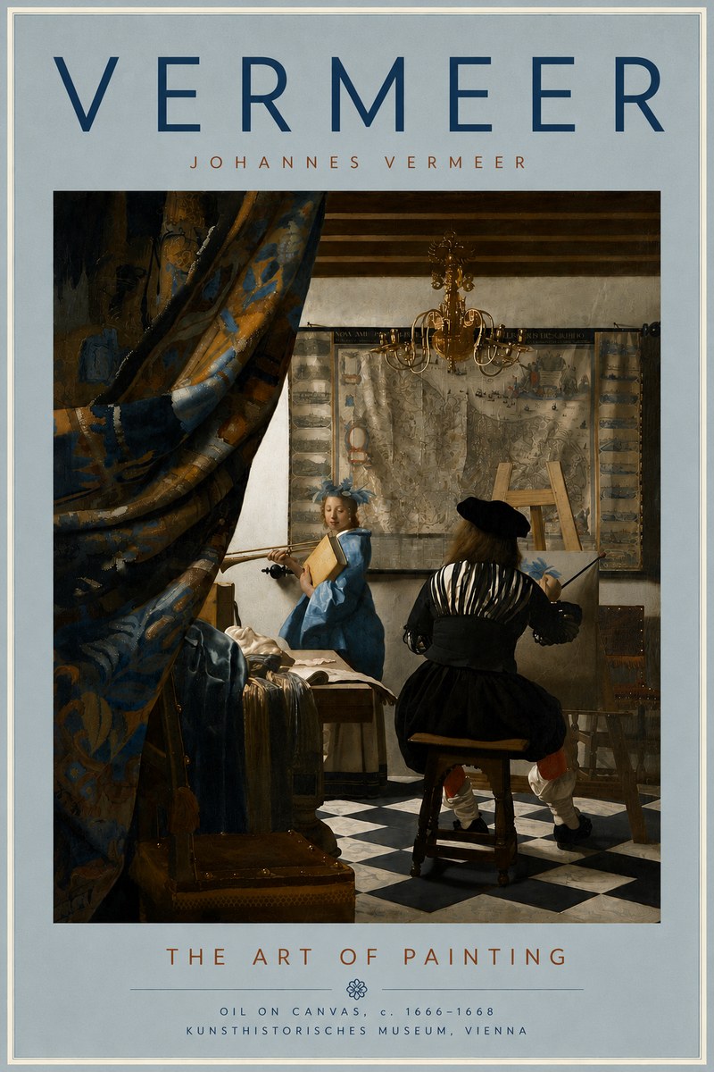 Vermeer The Art of Painting No5 - Affiche