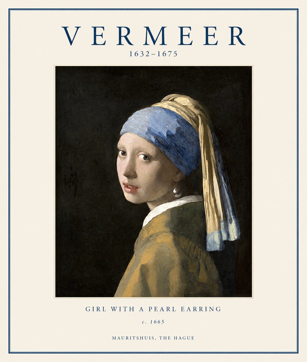 Vermeer Girl with a Pearl Earring II No1 - Affiche