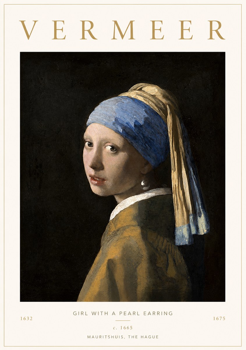 Vermeer Girl with a Pearl Earring II No2 - Affiche