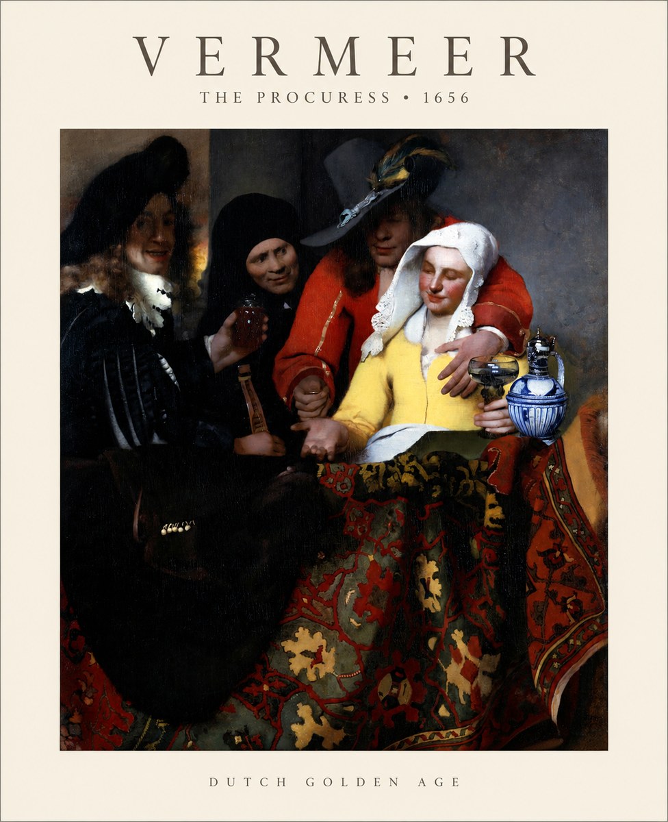 Vermeer The Procuress No1 - Affiche