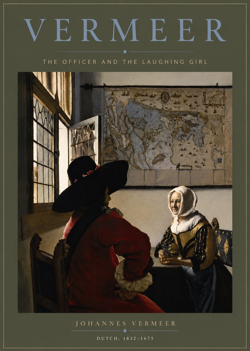 Vermeer The Officer and the Laughing Girl No6 - Affiche