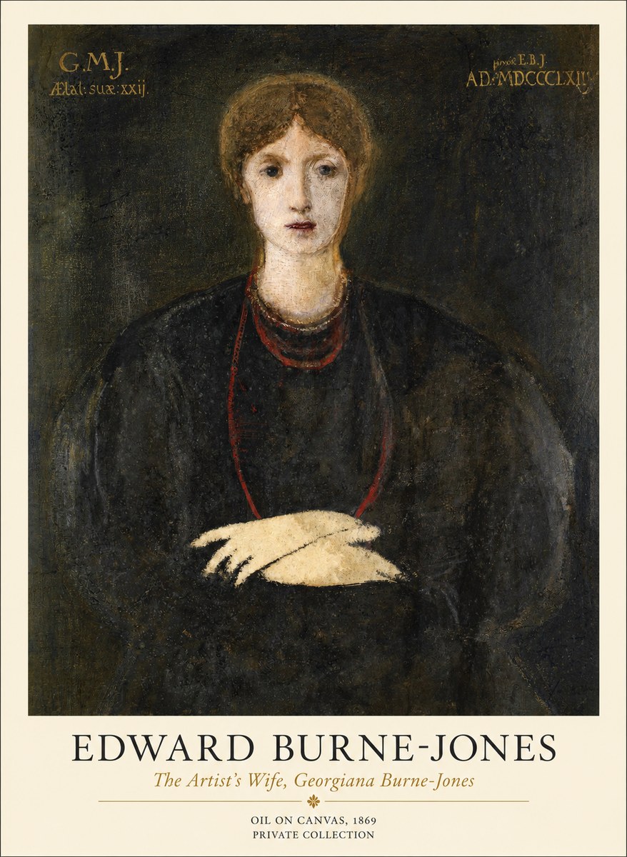 Edward Burne-Jones The Artist's Wife, Georgiana Burne-jones No1 - Affiche