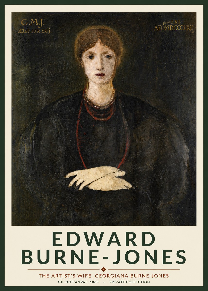 Edward Burne-Jones The Artist's Wife, Georgiana Burne-jones No4 - Affiche