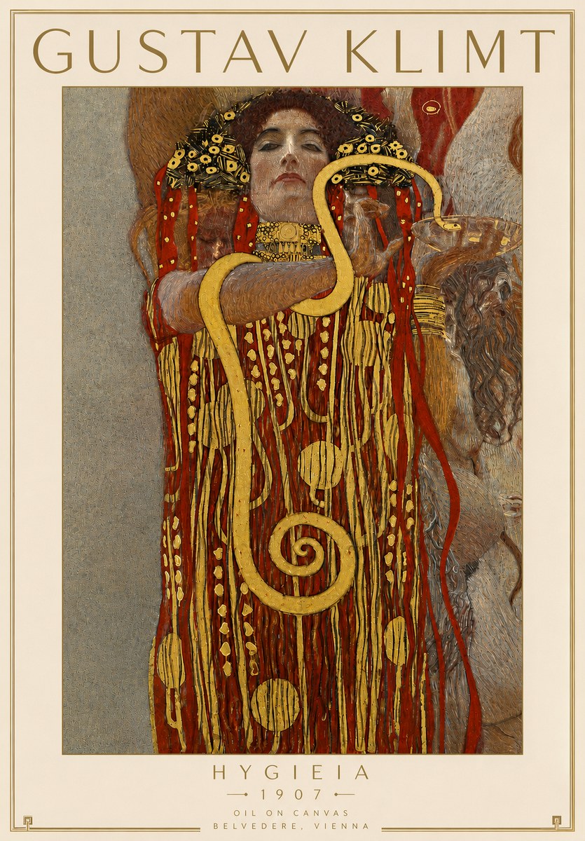 Klimt Hygeia No4 - Affiche