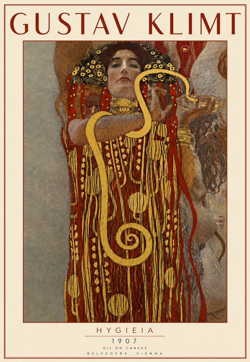 Klimt Hygeia No5 - Affiche
