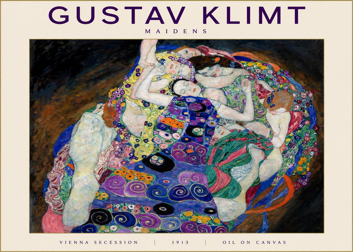 Klimt Maidens No2 - Affiche