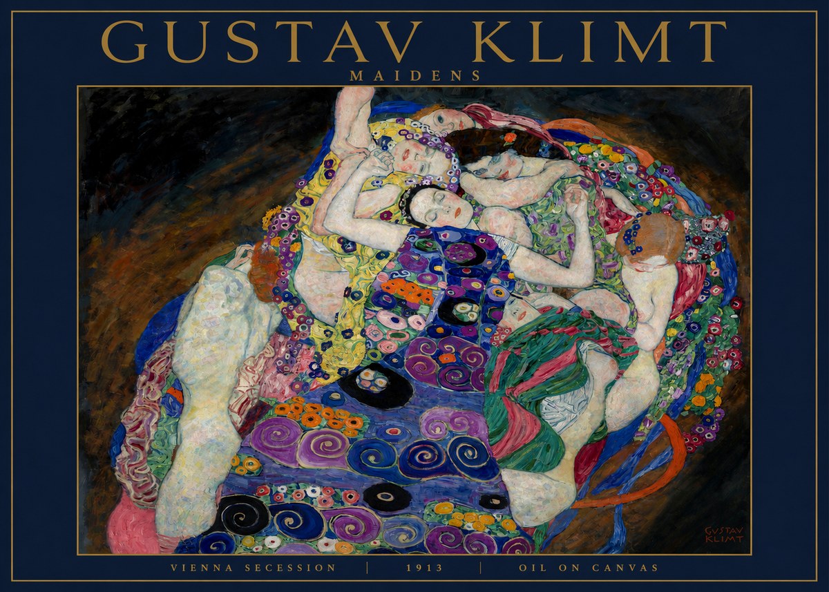 Klimt Maidens No3 - Affiche