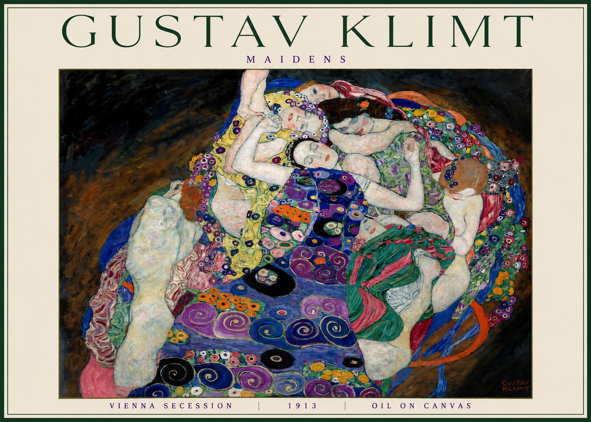 Klimt Maidens No4 - Affiche