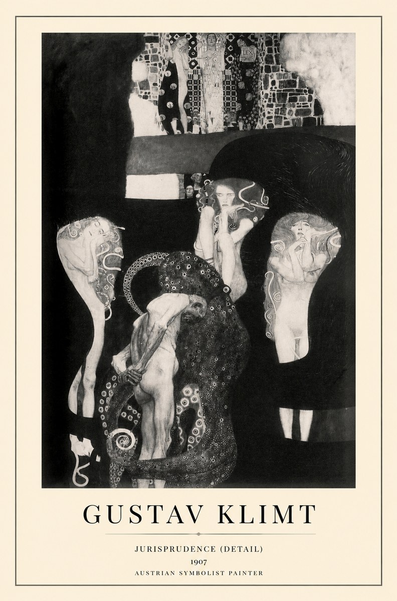 Klimt Jurisprudence (Detail) No1 - Affiche