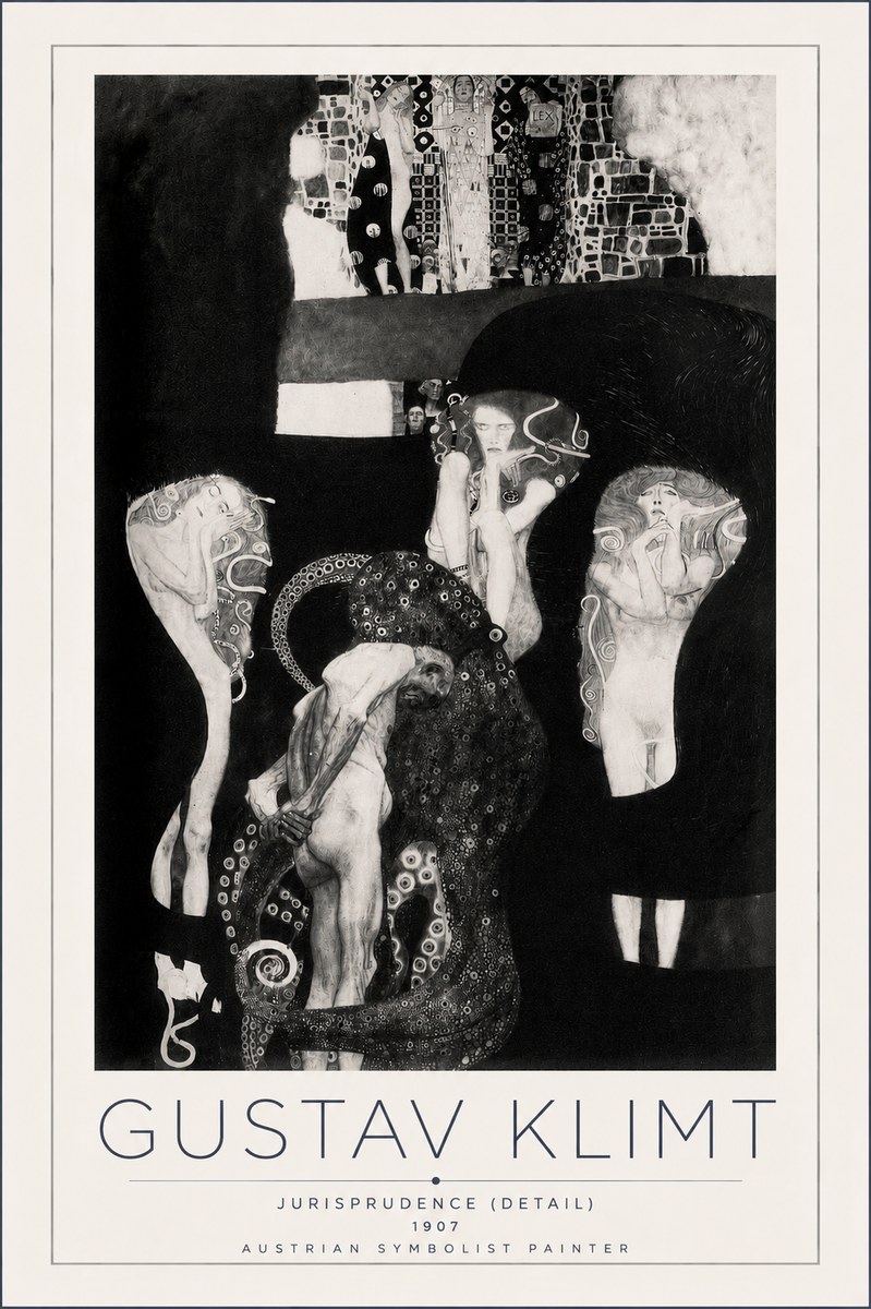 Klimt Jurisprudence (Detail) No3 - Affiche