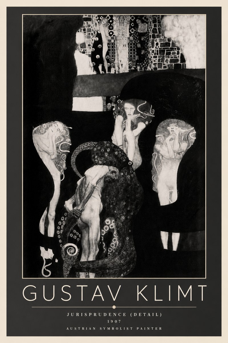 Klimt Jurisprudence (Detail) No5 - Affiche