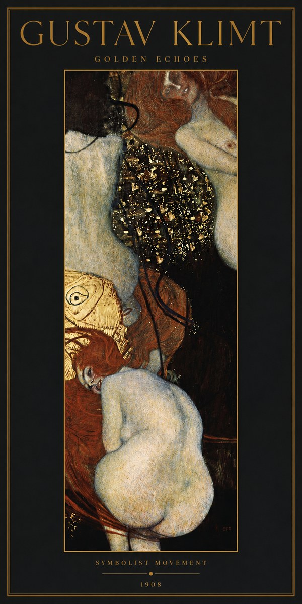Klimt Golden Echoes No3 - Affiche