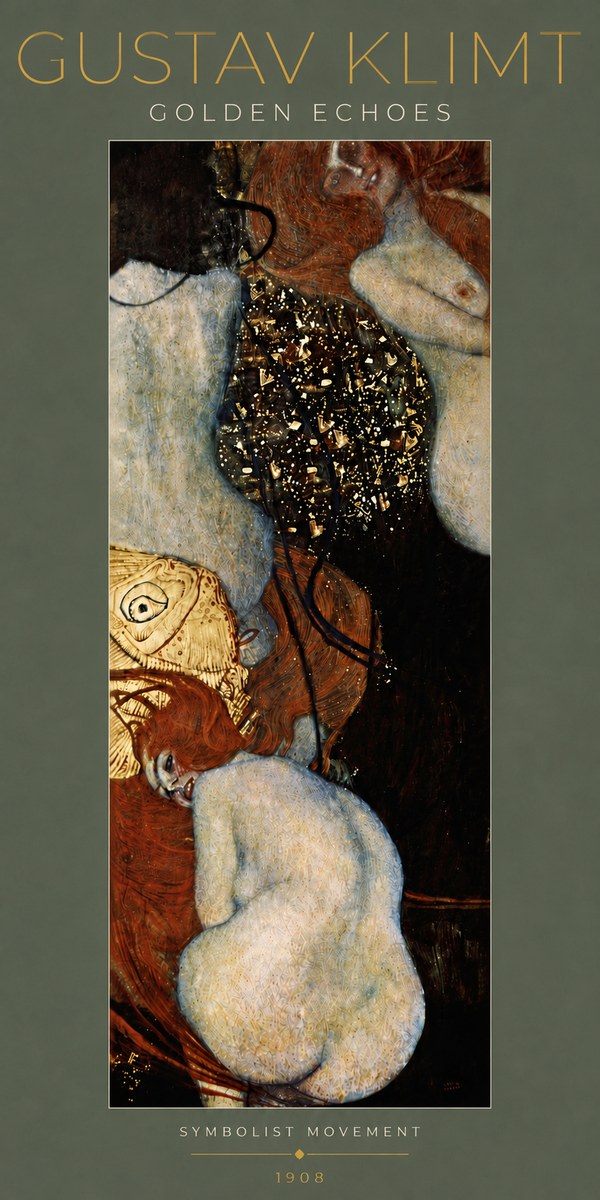 Klimt Golden Echoes No5 - Affiche