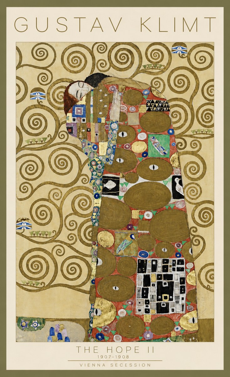 Klimt The Hope Ii No4 - Affiche