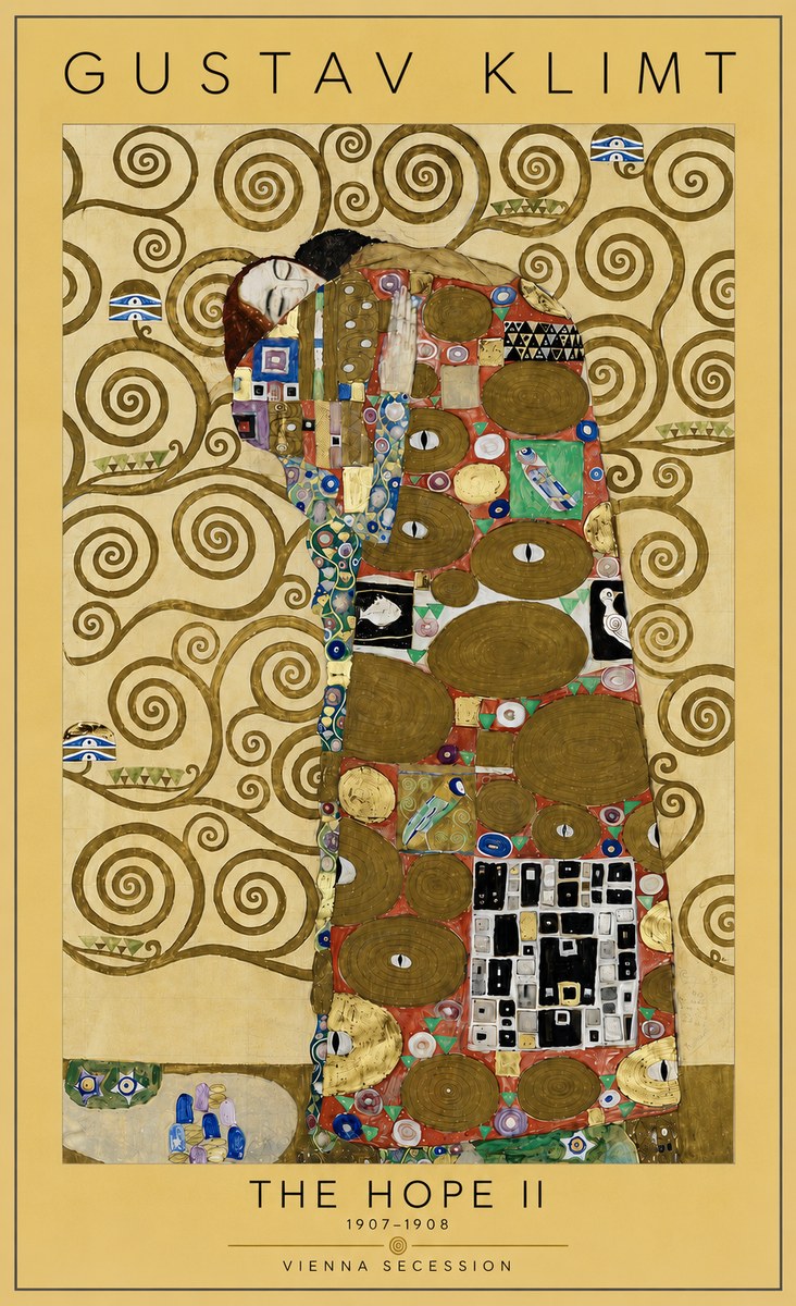 Klimt The Hope Ii No5 - Affiche