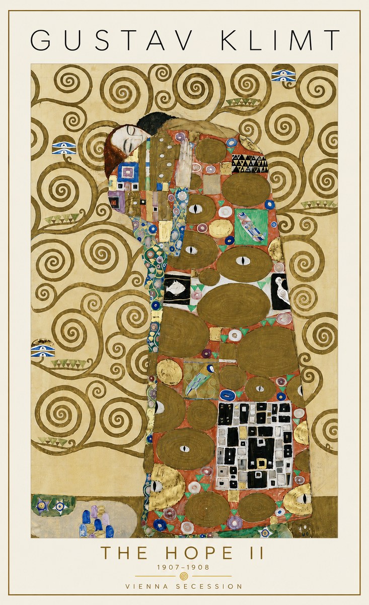 Klimt The Hope Ii No6 - Affiche