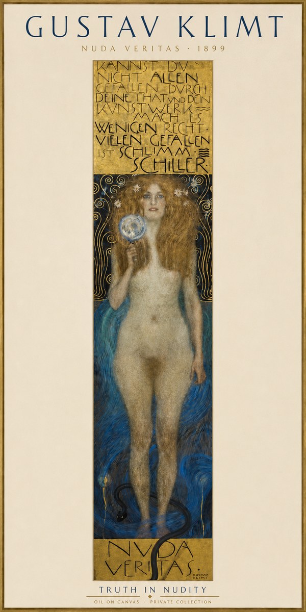 Klimt Nuda Veritas No3 - Affiche