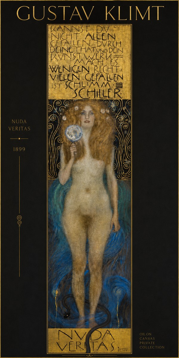 Klimt Nuda Veritas No4 - Affiche