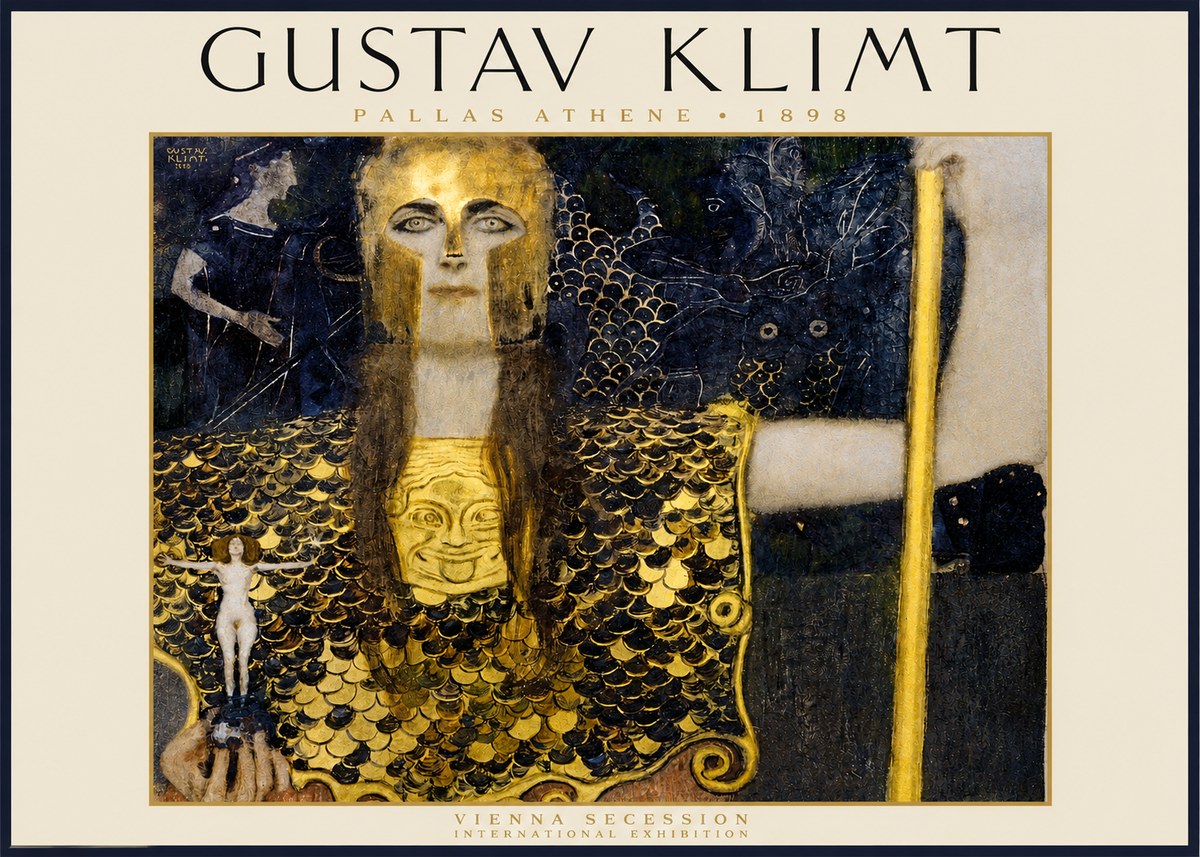 Klimt Pallas Athene No2 - Affiche
