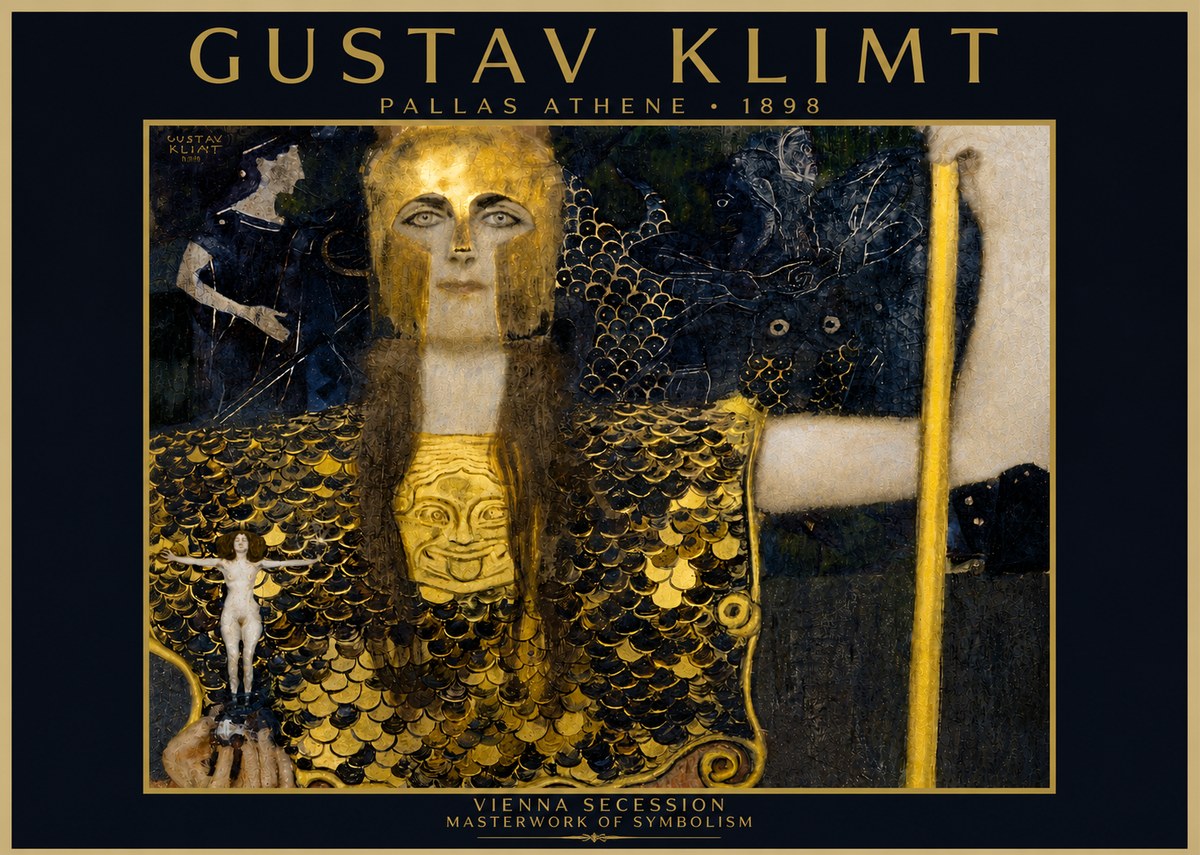 Klimt Pallas Athene No4 - Affiche