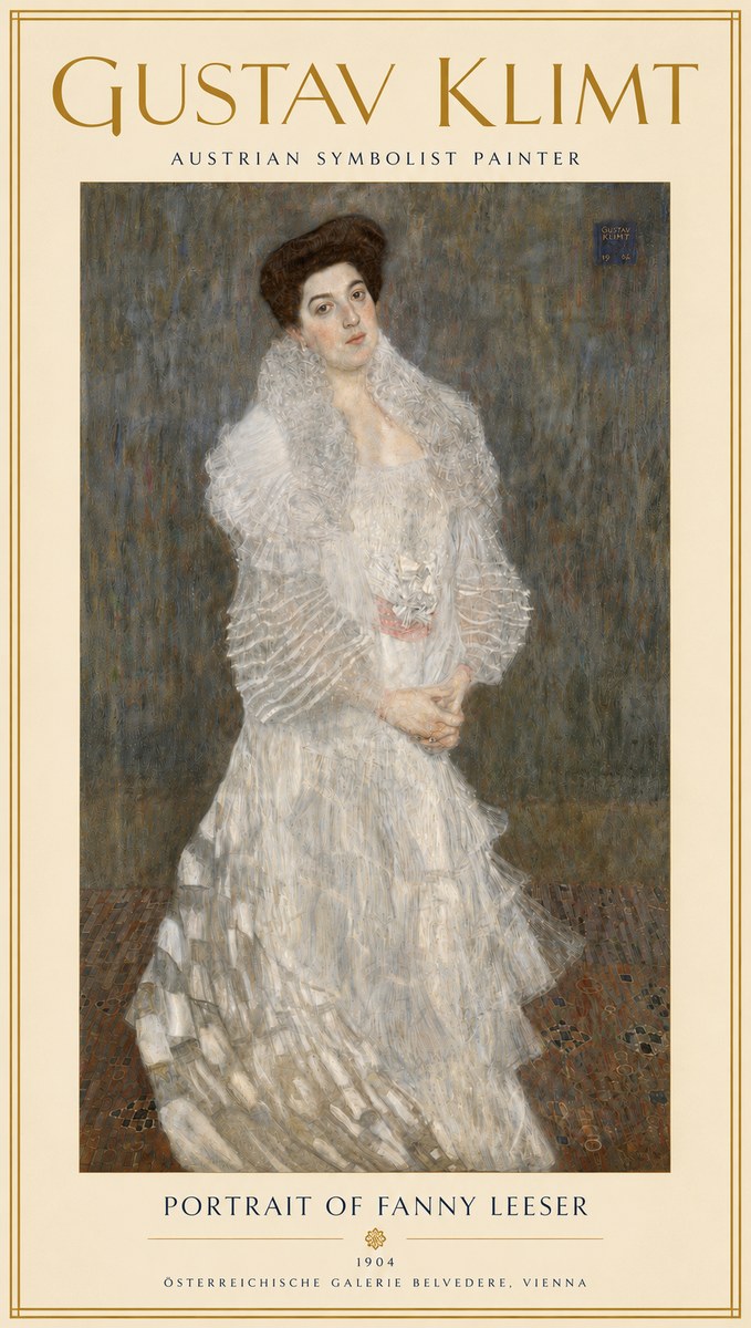 Klimt Portrait of Fanny Leeser No4 - Affiche