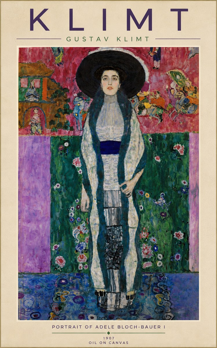 Klimt Portrait of Adele Bloch-bauer I No5 - Affiche